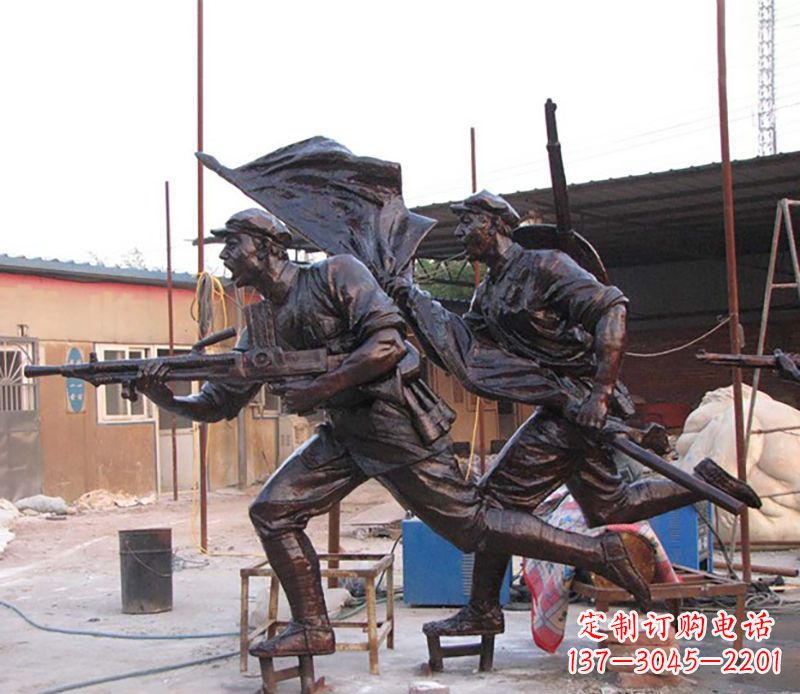 合肥战士人物铜雕