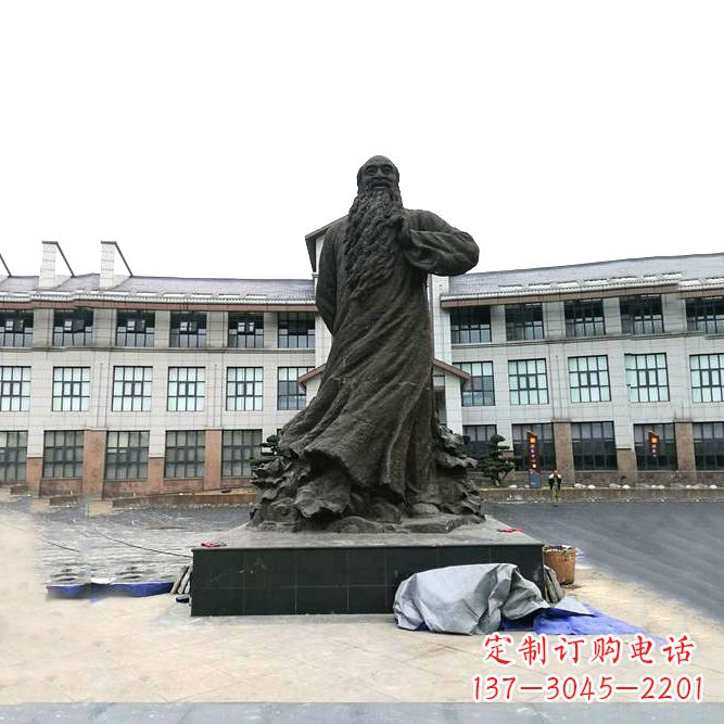 合肥张大千铜雕塑像-景区广场名人雕塑