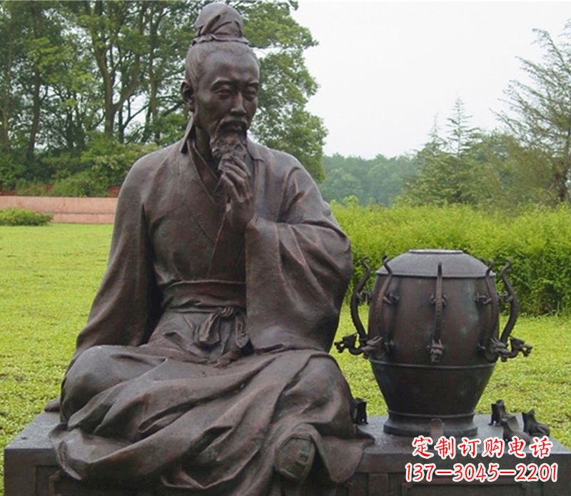 合肥张衡科学家铜雕