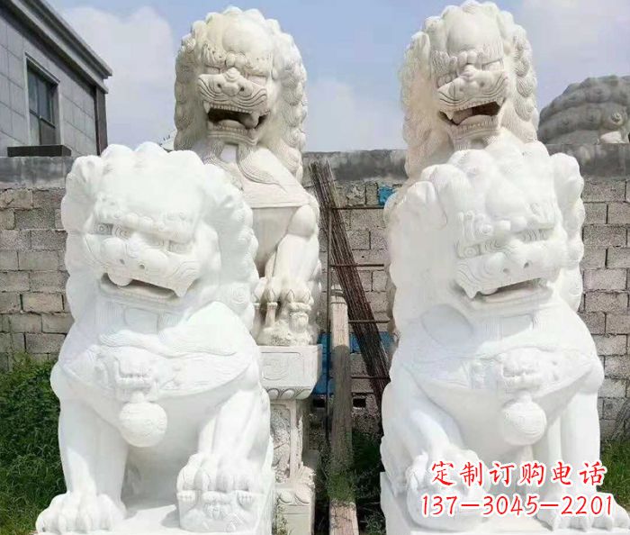 合肥招财动物汉白玉狮子石雕