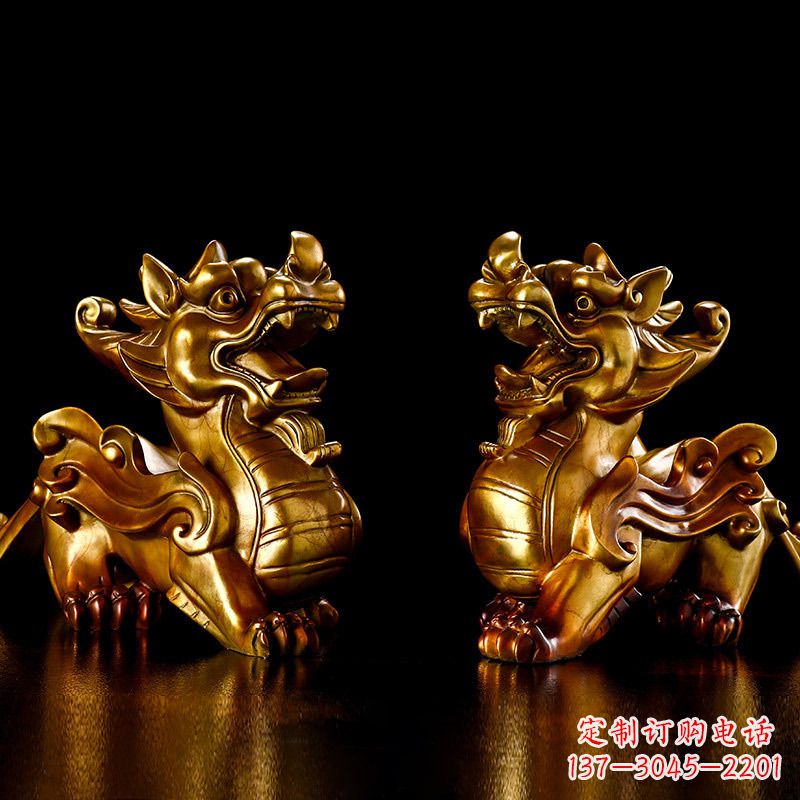 合肥招财黄铜貔貅雕塑摆件