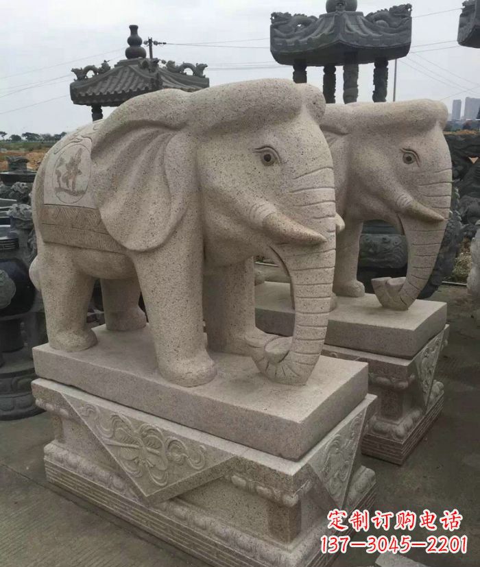 合肥招财进宝大理石大象石雕
