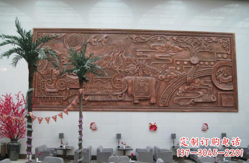 合肥招财进宝大象铜浮雕