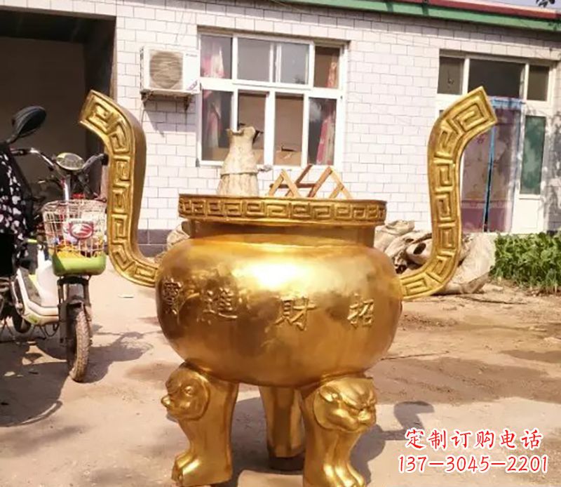 合肥招财进宝香炉铜雕