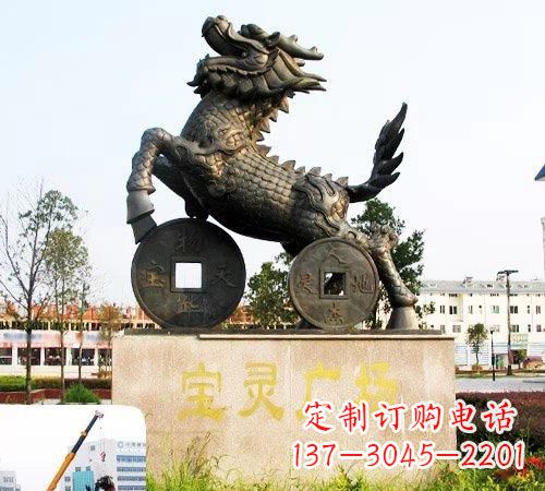 合肥招财麒麟铜雕