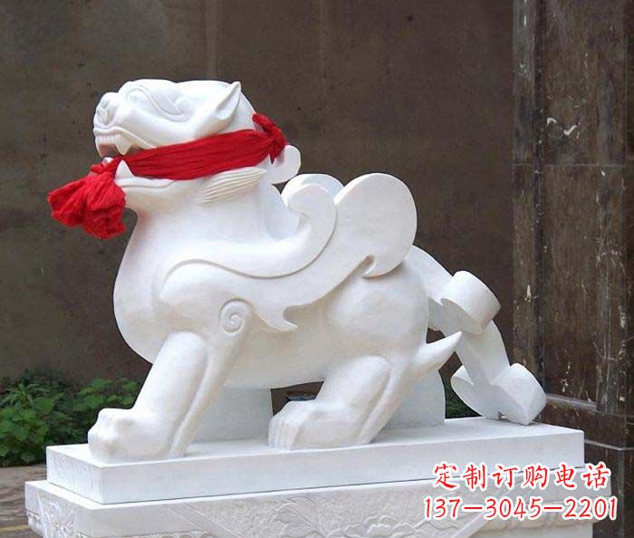 合肥招财神兽汉白玉貔貅石雕