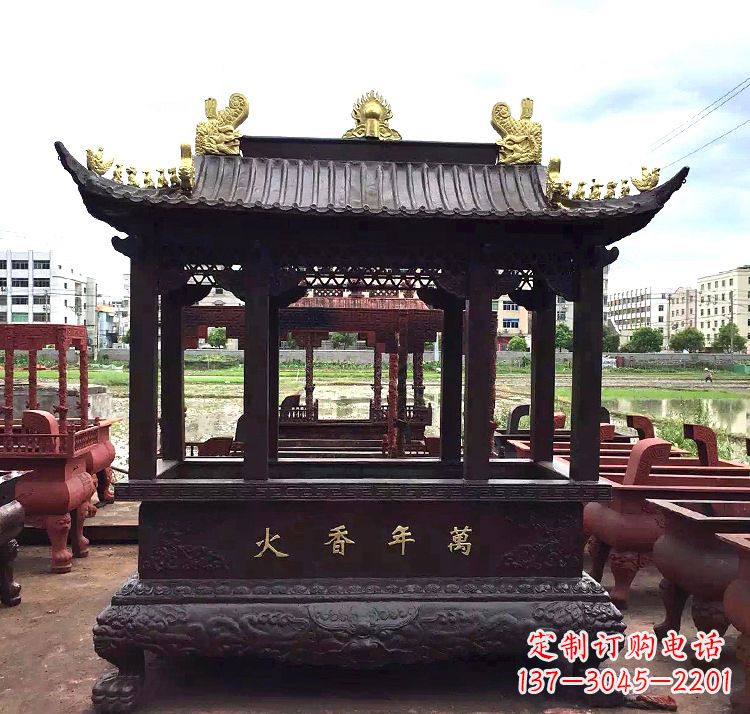 合肥招财香炉铜雕