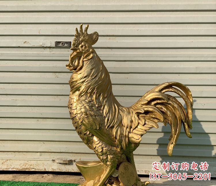 合肥招财元宝公鸡铜雕