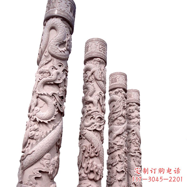合肥中国传统龙柱石雕