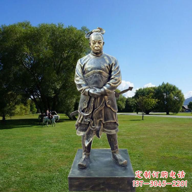 合肥中国汉初三杰之韩信仿铜雕像