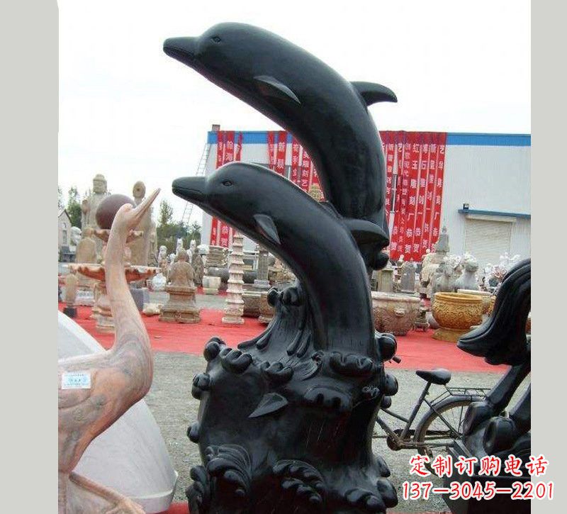 合肥中国黑海豚石雕
