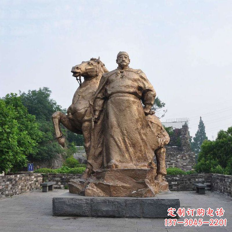 合肥中国历史名人明太祖朱元璋铜雕像