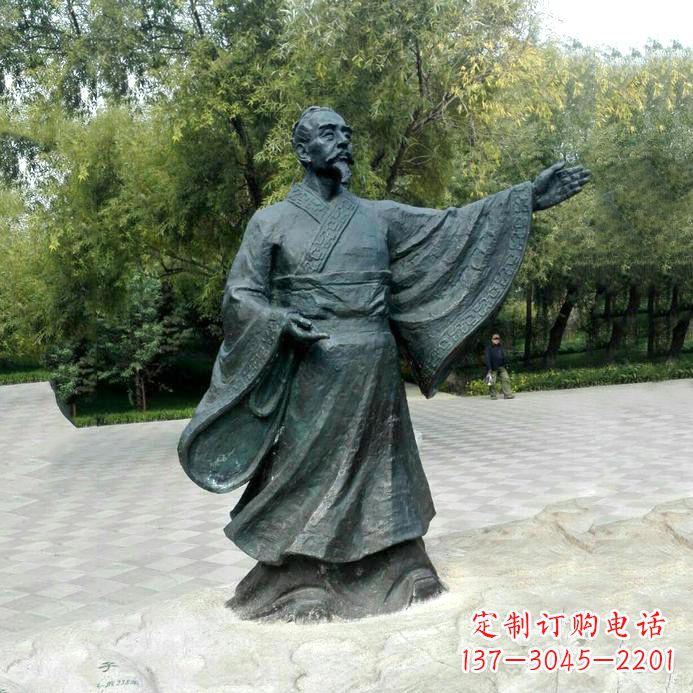 合肥中国历史名人战国时期儒家学派的代表人物荀子铜雕像