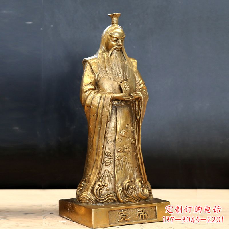 合肥中国上古时期部落联盟首领尧帝铸铜雕像