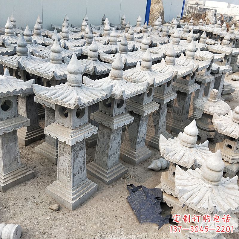 合肥中式青石灯笼雕塑