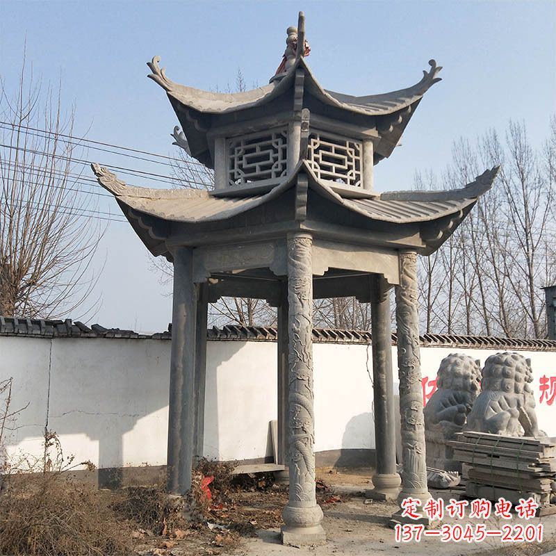 合肥中式双层石雕凉亭