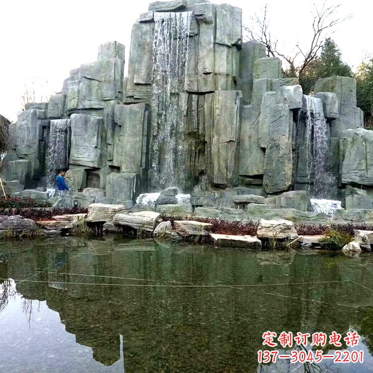 合肥中式园林流水假山雕塑
