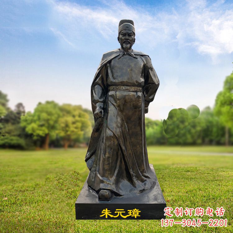 合肥朱元璋玻璃钢仿铜雕塑