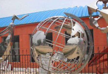 合肥学校不锈钢地球仪雕塑