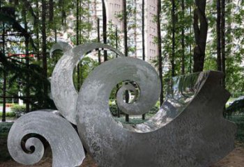 合肥园林不锈钢海浪抽象雕塑