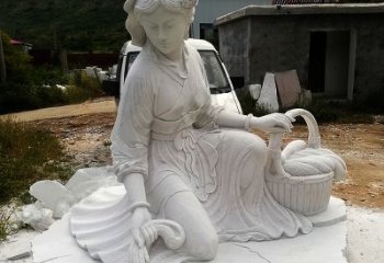 合肥中国古代四大美女之西施汉白玉石雕塑