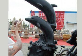 合肥中国黑海豚石雕