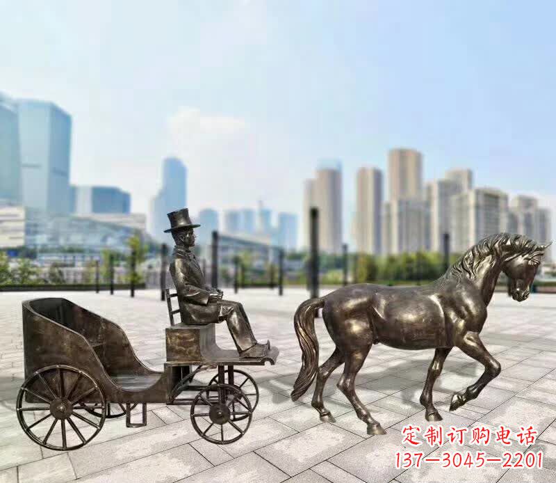 合肥铸铜广场马车雕塑