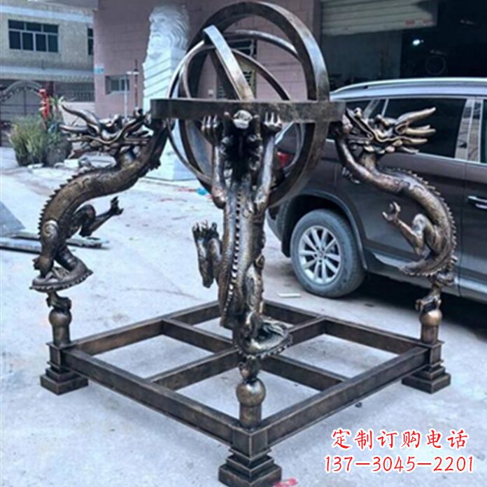 合肥铸铜浑天仪景观雕塑摆件