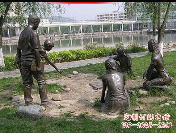 合肥铸铜老师和学生雕塑