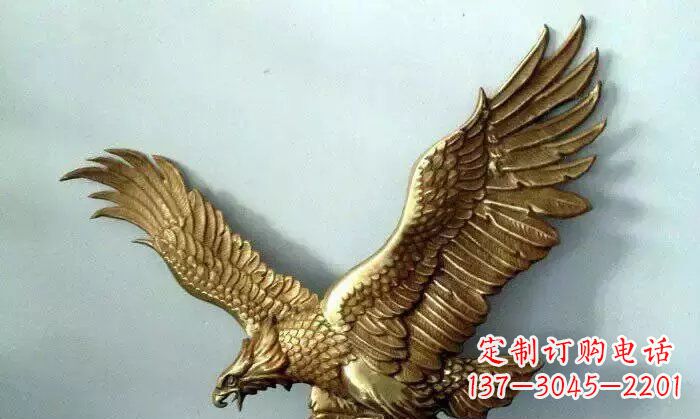 合肥铸铜老鹰企业动物铜雕 (2)