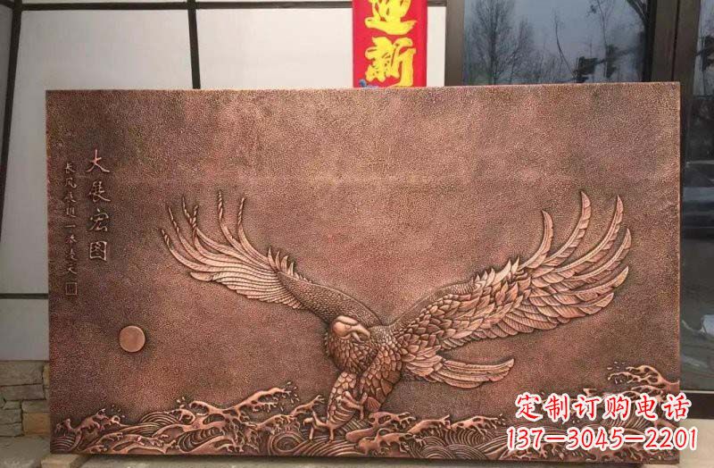 合肥铸铜老鹰浮雕