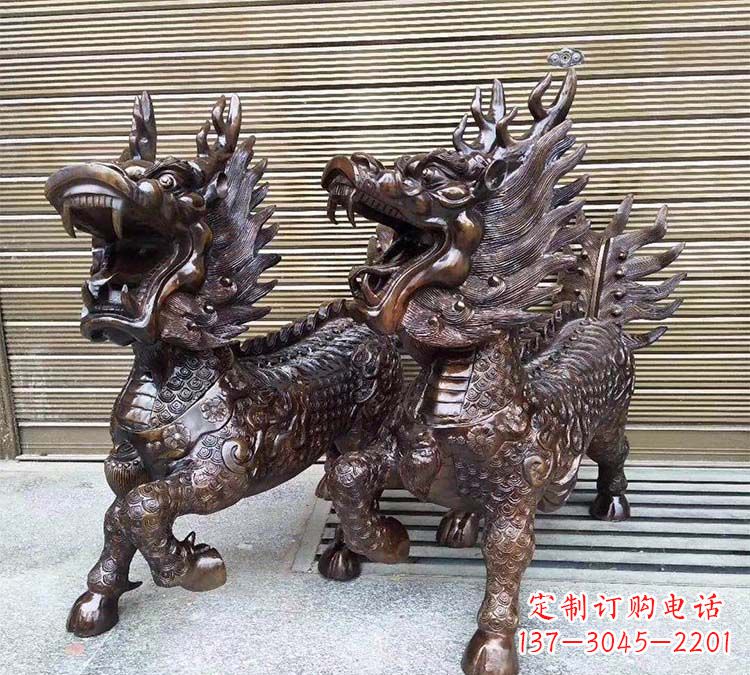 合肥铸铜立式麒麟