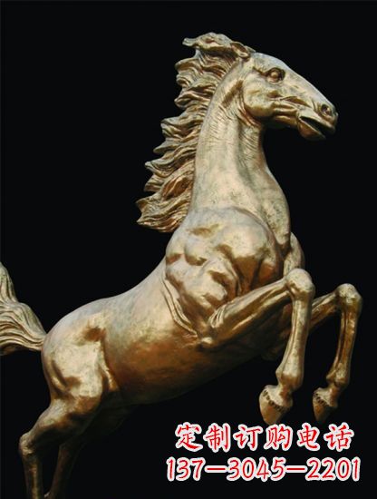 合肥铸铜鎏金马儿雕塑