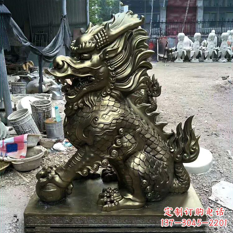 合肥铸铜麒麟雕塑