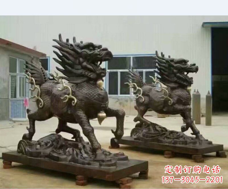 合肥铸铜企业麒麟雕塑