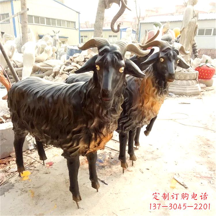 合肥铸铜山羊雕塑