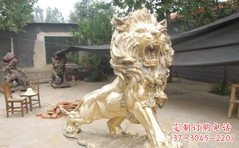 合肥铸铜狮子铜雕 (3)