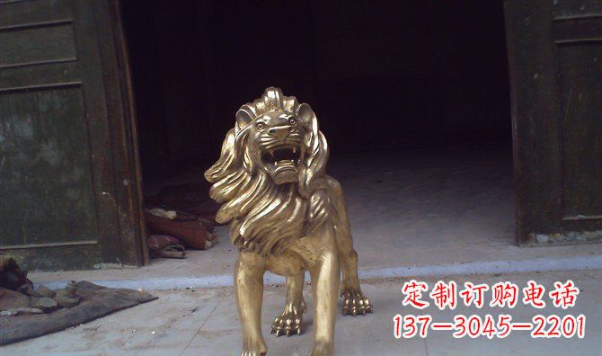 合肥铸铜狮子西洋狮子铜雕