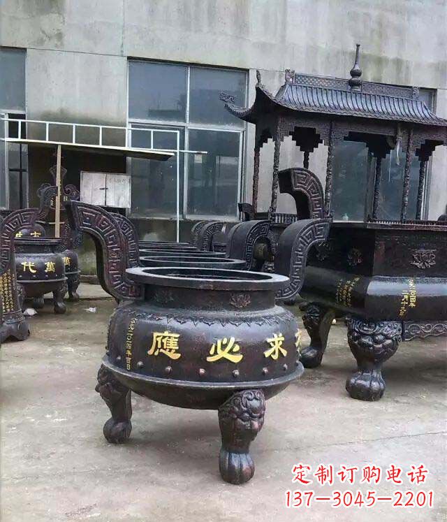 合肥铸铜寺庙香炉铜雕
