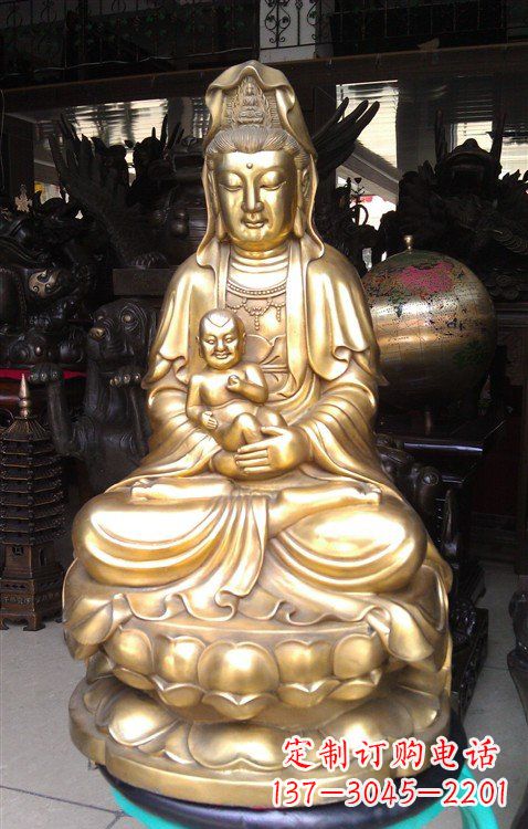 合肥铸铜送子观音雕塑
