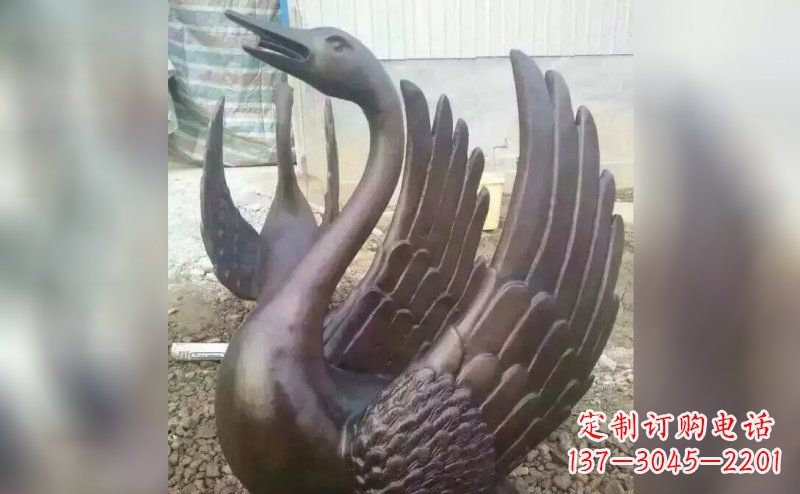 合肥铸铜天鹅铜雕