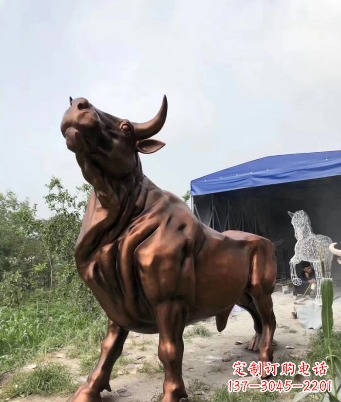 合肥紫铜牛动物雕塑