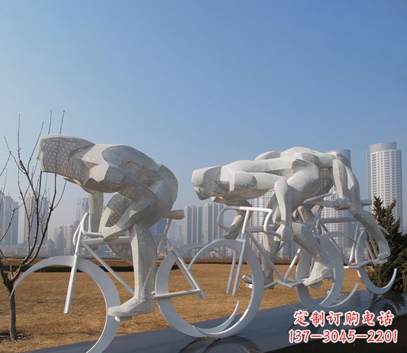 合肥自行车比赛不锈钢雕塑