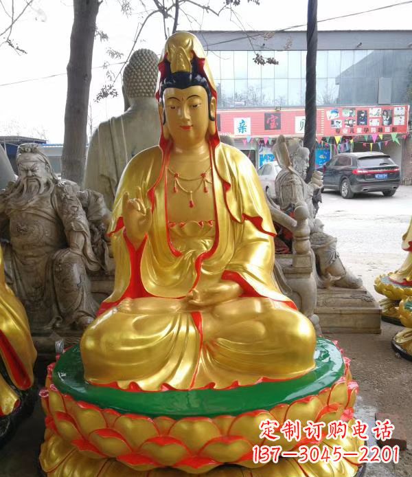 合肥宗教庙宇玻璃钢观音菩萨雕像