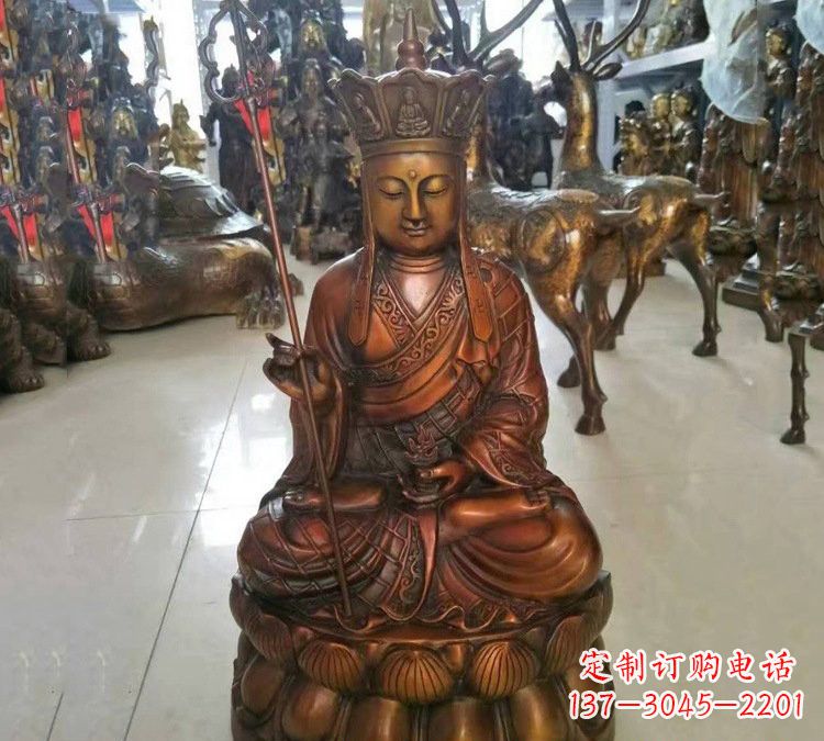 合肥坐式地藏菩萨铜雕