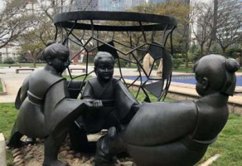 合肥铸铜公园司马光砸缸儿童雕塑