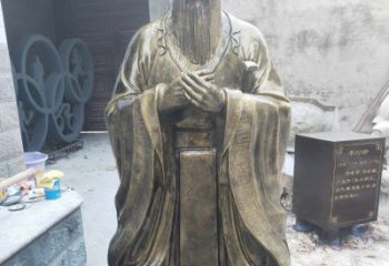 合肥铸铜古代名人孔子雕塑