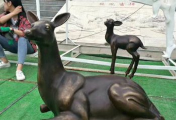 合肥铸铜广场动物鹿雕塑 