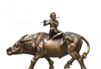 合肥铸铜牧童牛雕塑