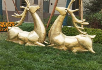合肥抽象铜鹿雕塑